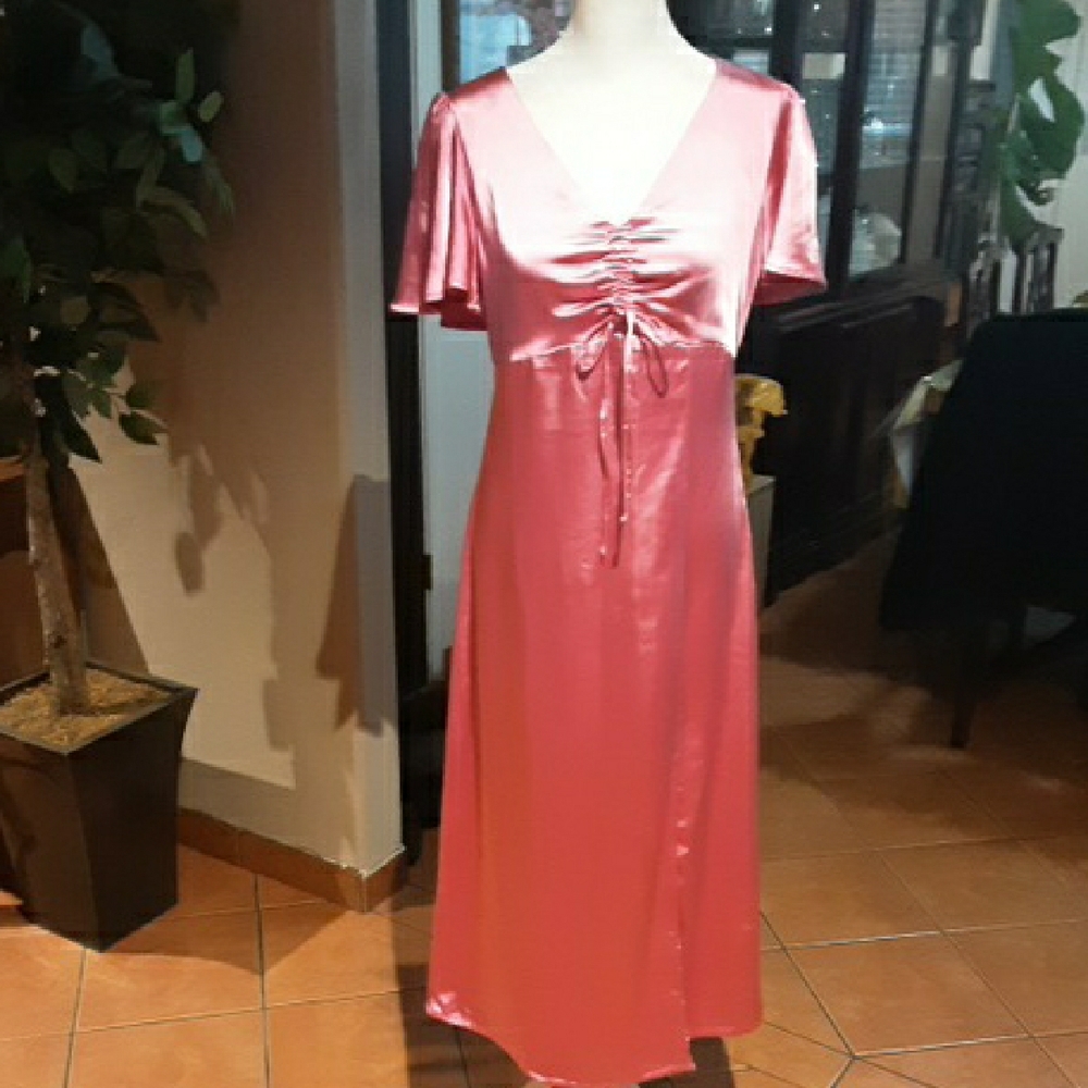 GB Vibrant Pink Satin dress.